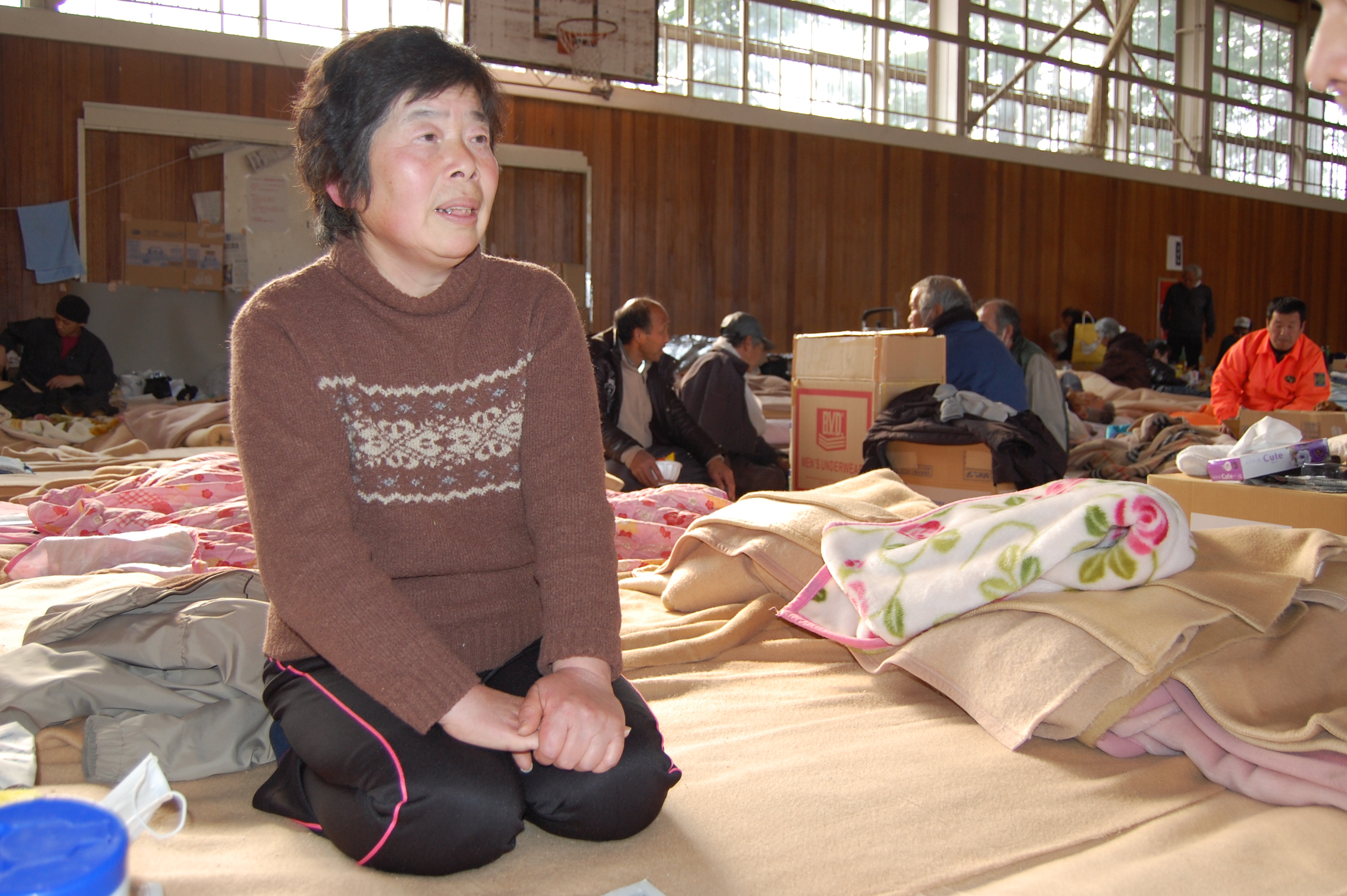 20110402 in nihonmatsu, setsuko nagahashi from namie